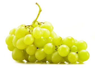 Bunch of fresh grapes isolated on white