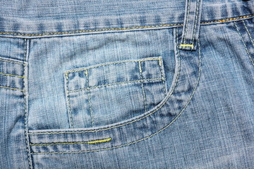 close up  blue jeans pocket