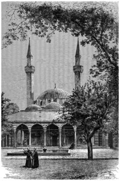 Islamic Architecture (Damas - Syria) - View 19th century