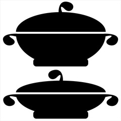 kitchenware icons on a white background