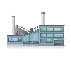 Obraz premium Icon Factory and office building