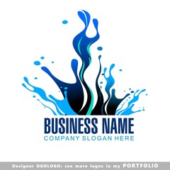 abstract business logo  emblem vector