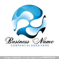 abstract business logo  emblem vector
