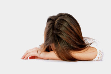 Despair and loneliness of a fragile woman