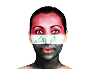 Face  with the Iraq flag