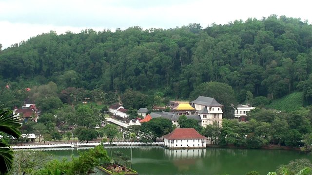 The Temple of the Tooth Relic in Kandy, Sri Lanka.