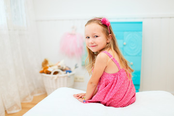 Little girl in her room