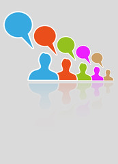 silhouette speak bubble