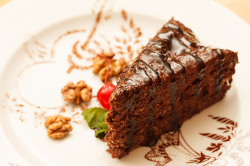 chocolate cake with cherry