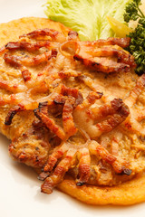 potato pancakes with bacon