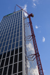 Construction of a skyscraper