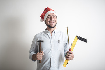 bricolage christmas stylish young man