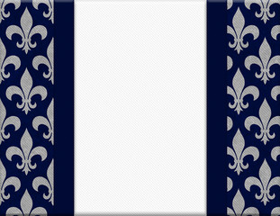 Blue and Gray Fleur De Lis Textured Background © Karen Roach