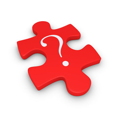 Puzzle piece with question mark