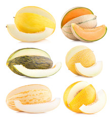 collection of 6 different melon images