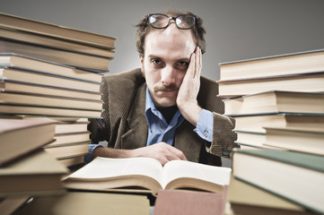 Bored Professor In The Stacks