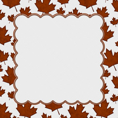 Orange Autumn Leaves Textured Fabric Background