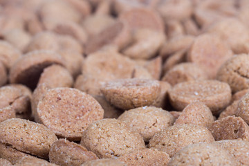 Background of brown ginger nuts, typical Dutch sweets