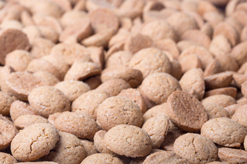 Background of brown ginger nuts, typical Dutch sweets