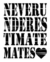 modern art word painting style design