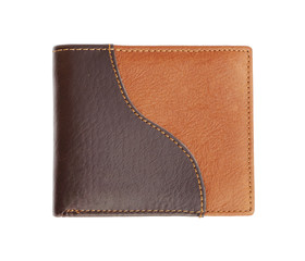 leather wallet on white