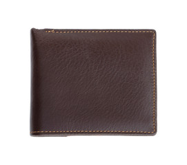 leather wallet on white