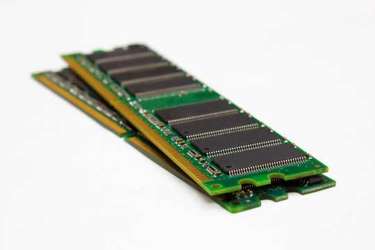 DDR RAM modules,  isolated on a white background