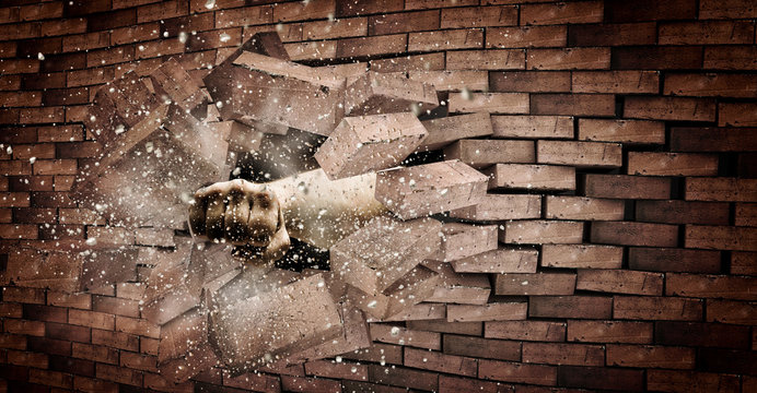 break through brick wall