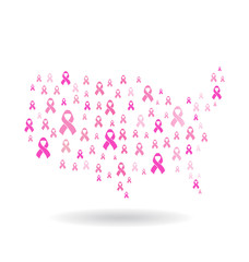 USA pink awareness map