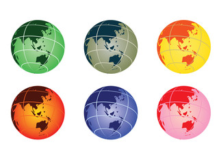 globe vector illustration - australia