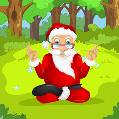 Cartoon Character Santa Claus. Vector EPS 10.