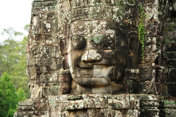 Face of Bayon Temple of Angkor Thom, Cambodia