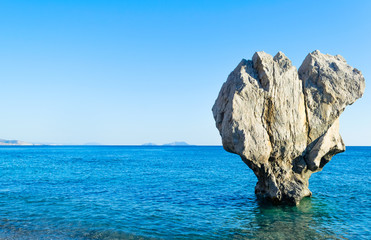 Naklejka premium Rock in the sea