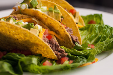 Obrazy na Szkle  Trio tacos z pieczonej wołowiny