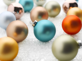 Colorful christmas baubles