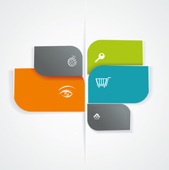 Vector template for interface or infographic ready to place for