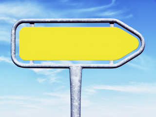 blank directional sign