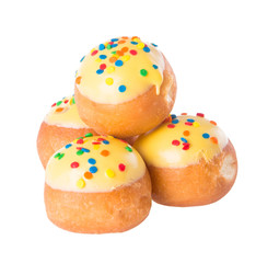 Sweet mini donut on background