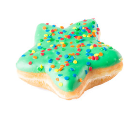 star shape donut on background