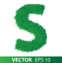 alphabet of green grass