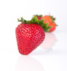Fresh strawberries on background