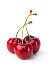 Fototapeta na wymiar Fresh cherry berry on background