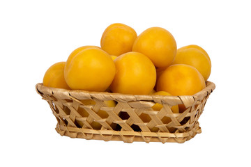basket with apricots