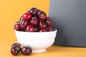 Fresh cherry berry on background