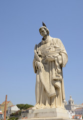 Fototapeta na wymiar Statue of Saint Vincent in Lisbon, Portugal