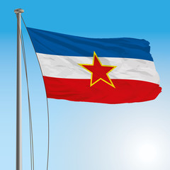 Naklejka premium yugoslavia old flag