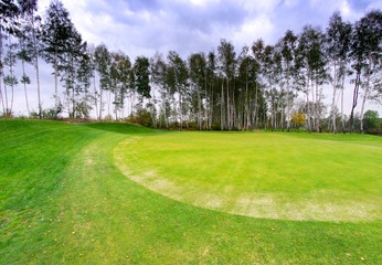 Golf course landscape view, background