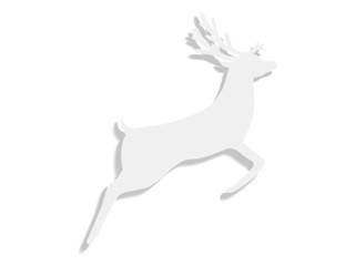 paper reindeer on a white background