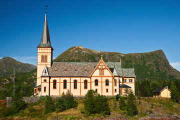 Fototapeta na wymiar Kościół na Lofotach