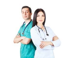 Fototapeta premium professional doctors in uniforms
